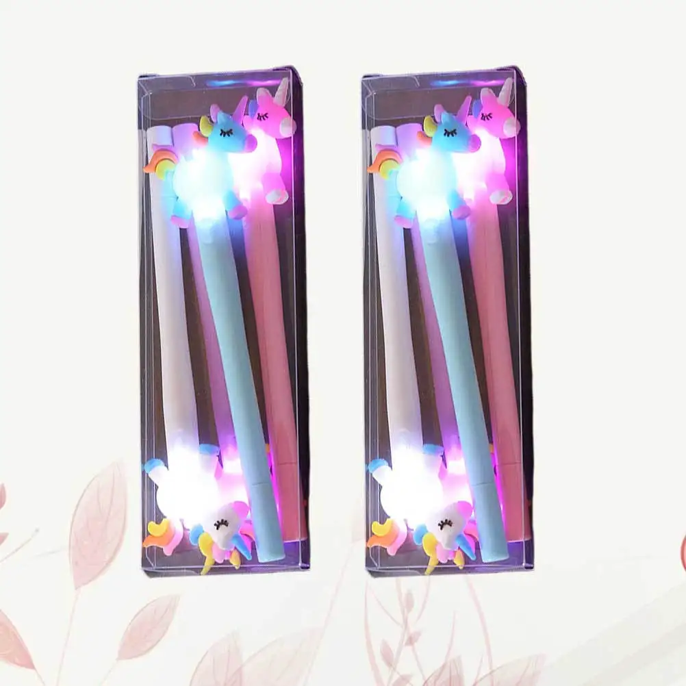 مجموعة أقلام مضيئة Led كرتونية للحفلات المفضلة لعيد الميلاد ومهرجان الشاطئ والأيل الليلي المضيء هدية قلم #3