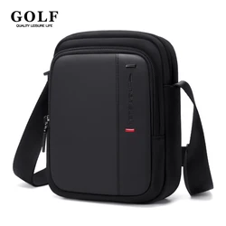 Bolsa transversal de golfe masculina, bolsa de ombro de nylon boston crossbody, mini bolsa mensageiro para celular, à prova d'água, compartimentos oxford