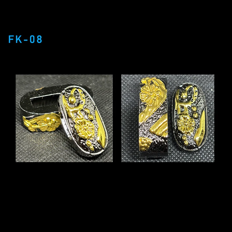 Hochwertige Legierung Katana Butt Cap Fuchi Kashira Griff Kragen für japanische Schwert Samurai Wakizashi Katanas Schwerter Armaturen – Detail 9