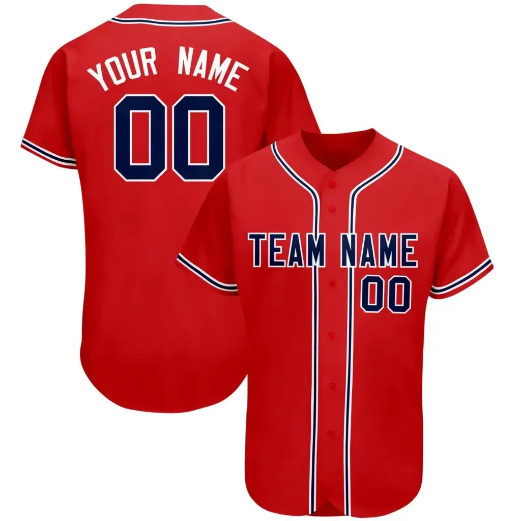 Top Quality Custom Baseball Jersey Athletic Print Name/Number Short Sleeve Dry-comfort Hip Hop Street Shirts for Adults/Youth