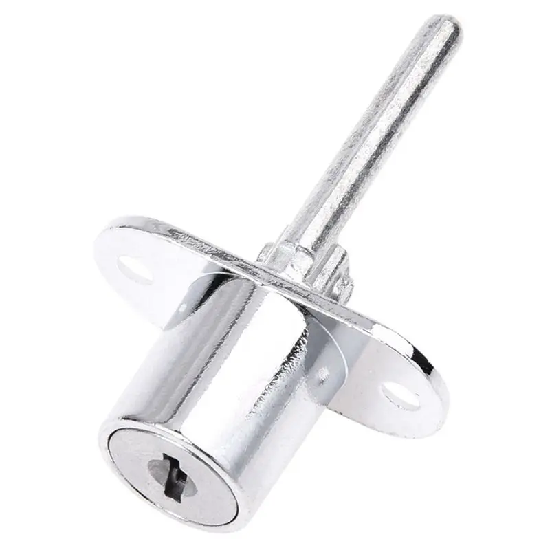 A84E-4X 19Mm Cylinder Head Diameter Silver Tone Metal Drawer Plunger Lock With 2 Keys