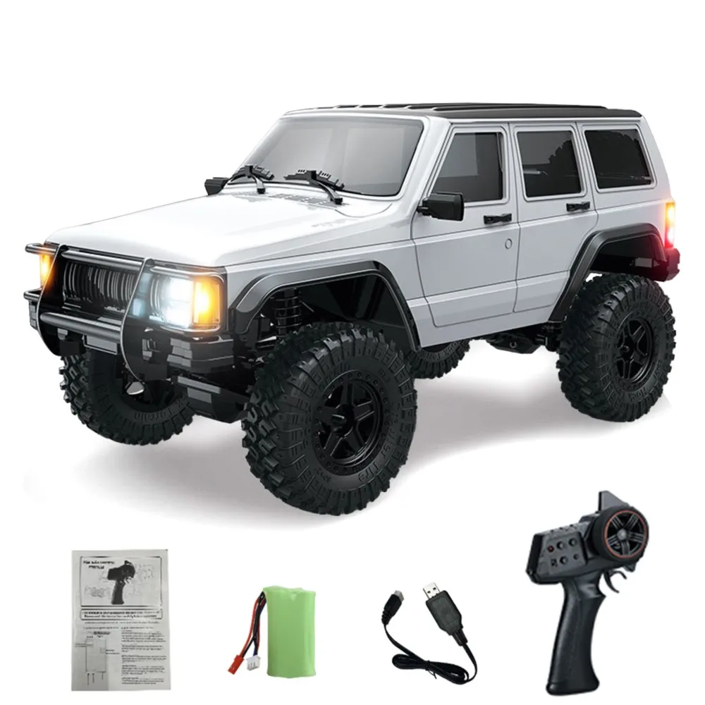 1/18 jjrc 4x4 rc veículo off road rastreador de controle de rádio c8809 modelo 3 velocidade 370 motor escovado 20a esc 100m pronto para ir modelo brinquedo