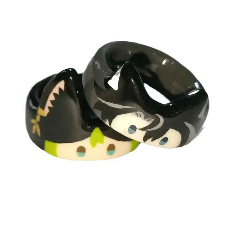

Genshin Impact Anime Cosplay Ring with Tinali And Leosley Ring Animation Game Peripheral Lovely Fashion Jewelry Accessory