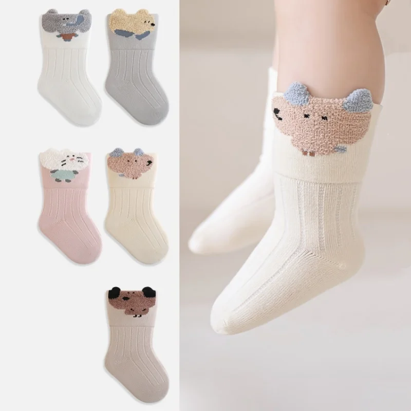 

Newborn Baby Socks For Girls Boys Casual Cartoon Animal Children's Socks Kids Fashion Infant Toddler Sock Autumn Winter 0-5Years