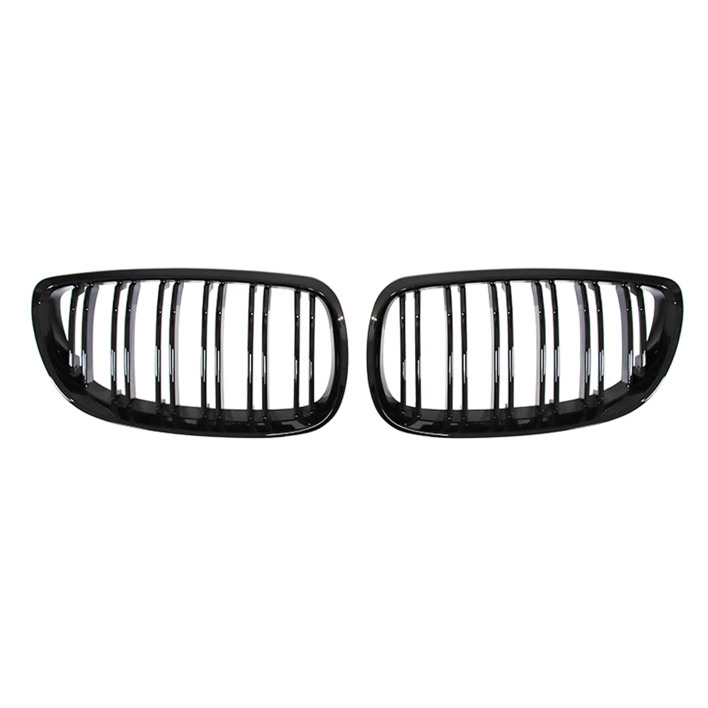 

2pcs Glossy Black Car Front Bumper Kidney Grill Grille Dual Slats ABS Racing Grills for BMW E92 E93 M3 2006-2013