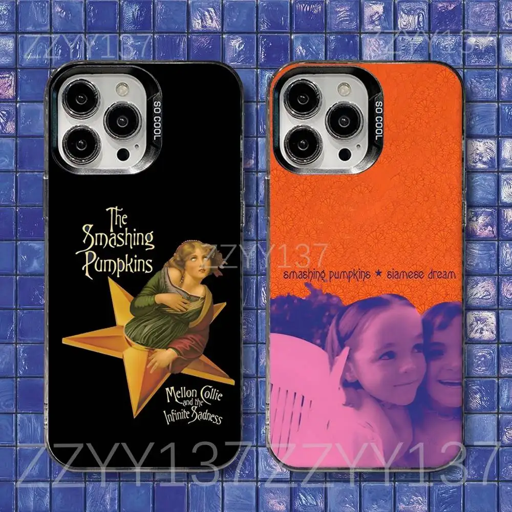 

The S-Smashing Pumpkins Phone Case For iPhone 16,15,14,13,12,11,8,7,Pro,Max,Plus,Mini,XS,SE Shockproof Matte Cover