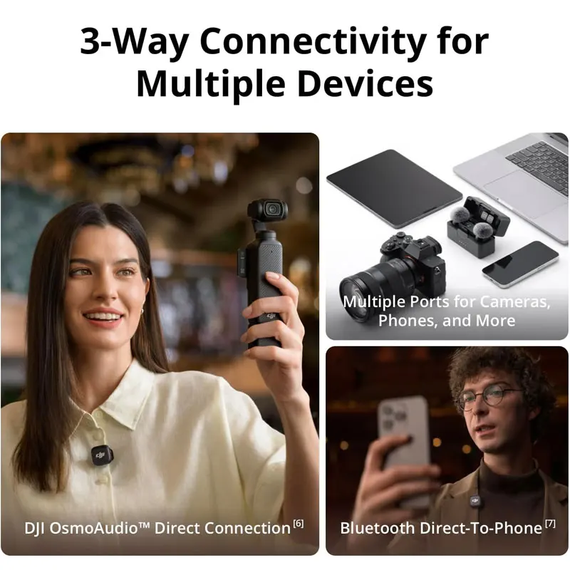 2025년 신제품 DJI Mic 3 무선 마이크 아이폰/카메라/안드로이드용 초경량 듀얼 밴드 간섭 방지 28시간 사용 브이로그용