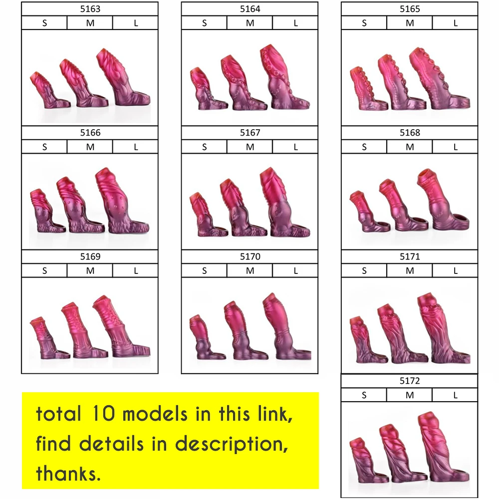 FRRK Animal Texture Penis Sleeve Enlargement Fantasy Octopus Cock Sheath Silicone Horse Adults Sex Toys with Knot for Couple λλ