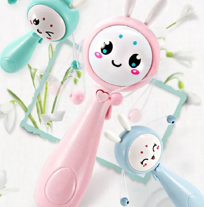 0-3 anni Baby Rabbit sonaglio giocattolo per massaggiagengive neonato Soft Kid Educational Bed Bell Gift Infant multifunzione Music Weep Tear Drum