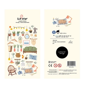 Importación coreana Original Suatelier dulce hogar pegatinas decorativas Scrapbooking Stick etiqueta diario papelería álbum pegatinas