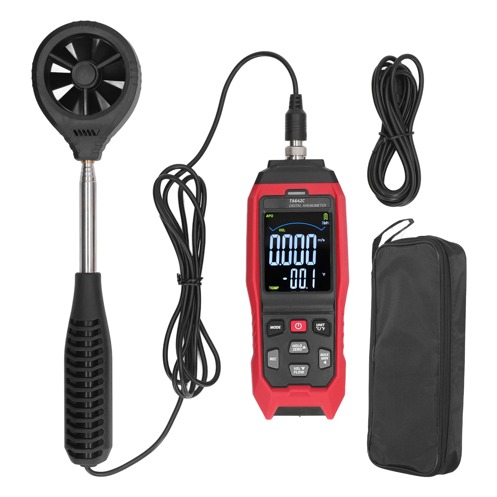 

Anemometer Portable Digital Anemometer Handheld Air Velocity Tester Wind Speed Meter Anemometer Wind Speed Meter Wind Gauge