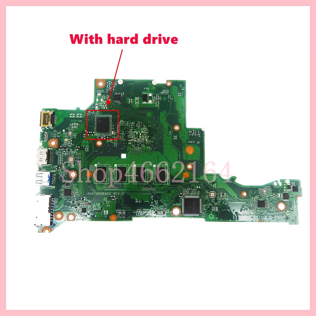 Imagem -02 - Placa-mãe Portátil para Acer Aspire Da0z8pmb8d0 N3350 N4200 Cpu 2gb 4gb de Ram A11431 A315-31 N17q4 Mainboard 100 Testado ok