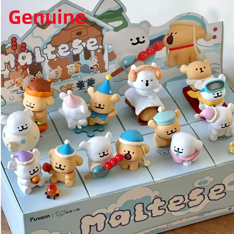 Echte Malteser Linie Hund Blind Box Warme Warme Serie Flut Spielen Niedlichen Hund Mystery Box Desktop Dekoration Überraschung Spielzeug Geschenk Mädchen Kind