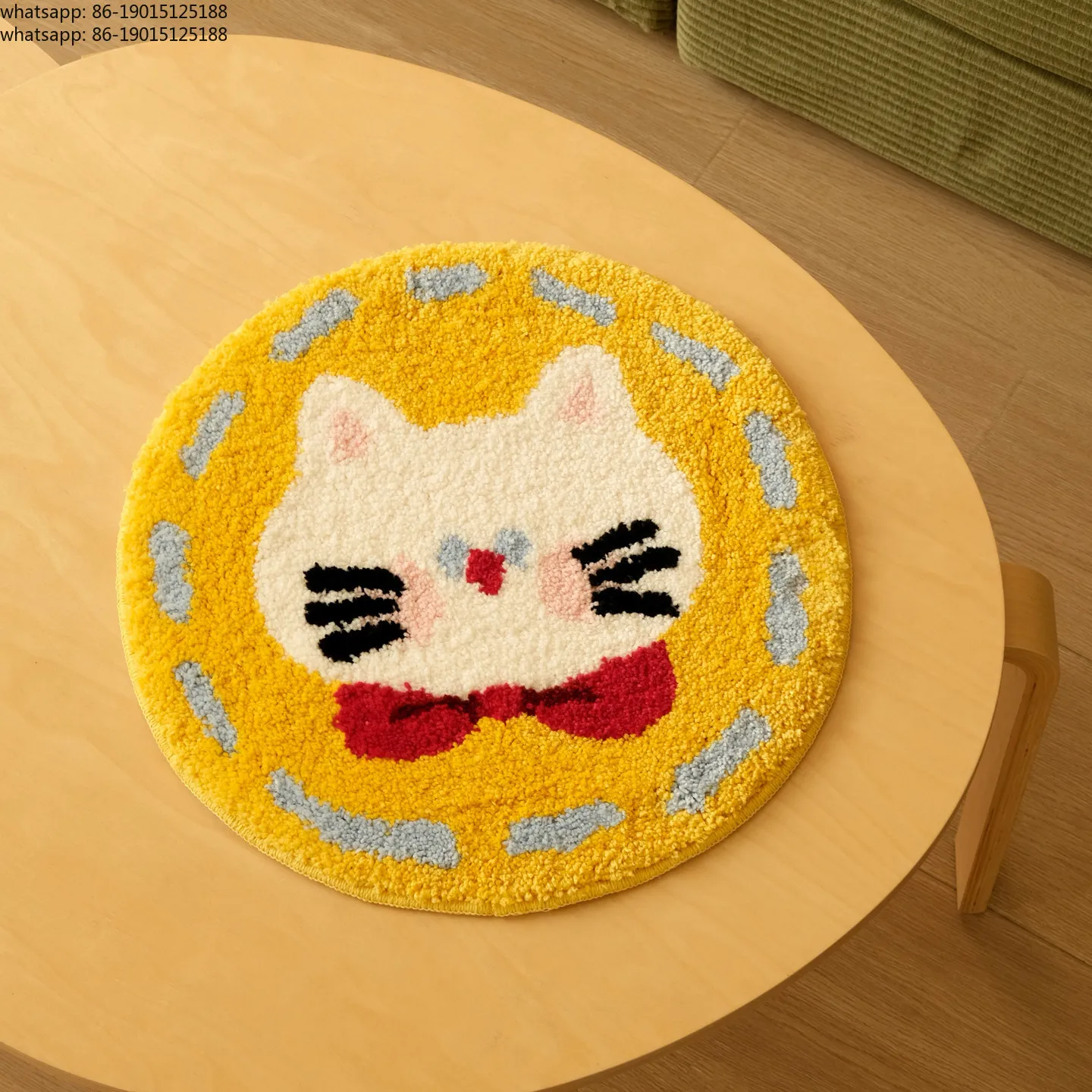 

Круглая милая плюшевая подушка для стула, антихолодная пердежная подушка, нескользящая тафтинговая подушка для сиденья сиденья