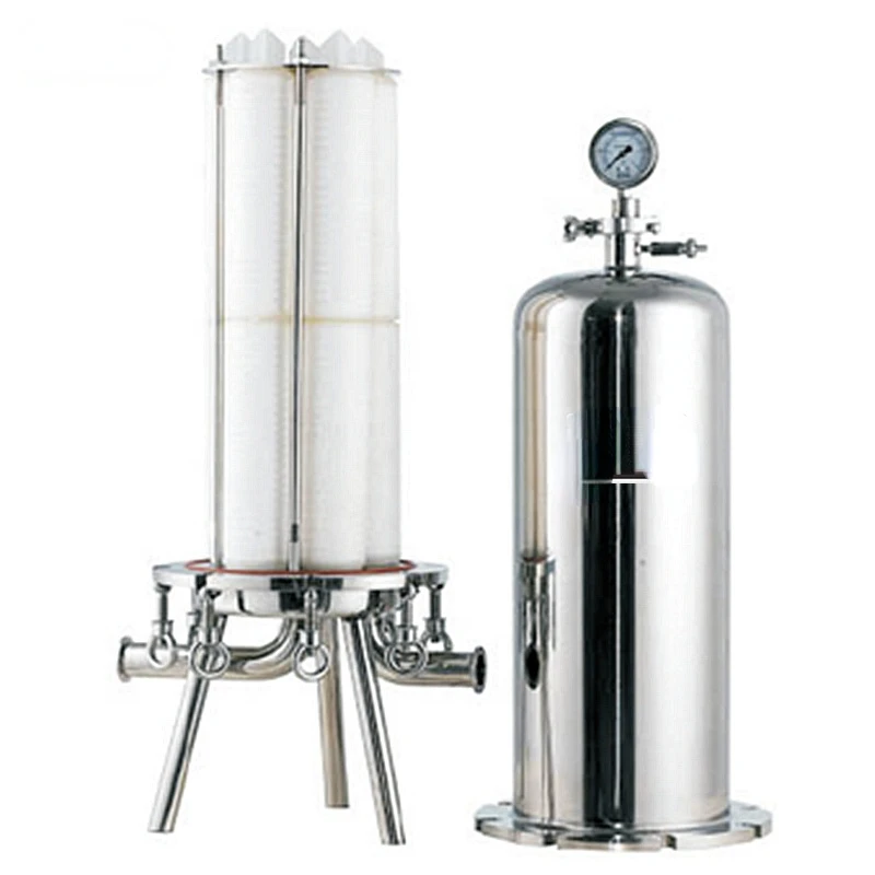 Beer wine oil Sanitary grade 10'' 30 inch stainless steel single/multi cartridge filter housing