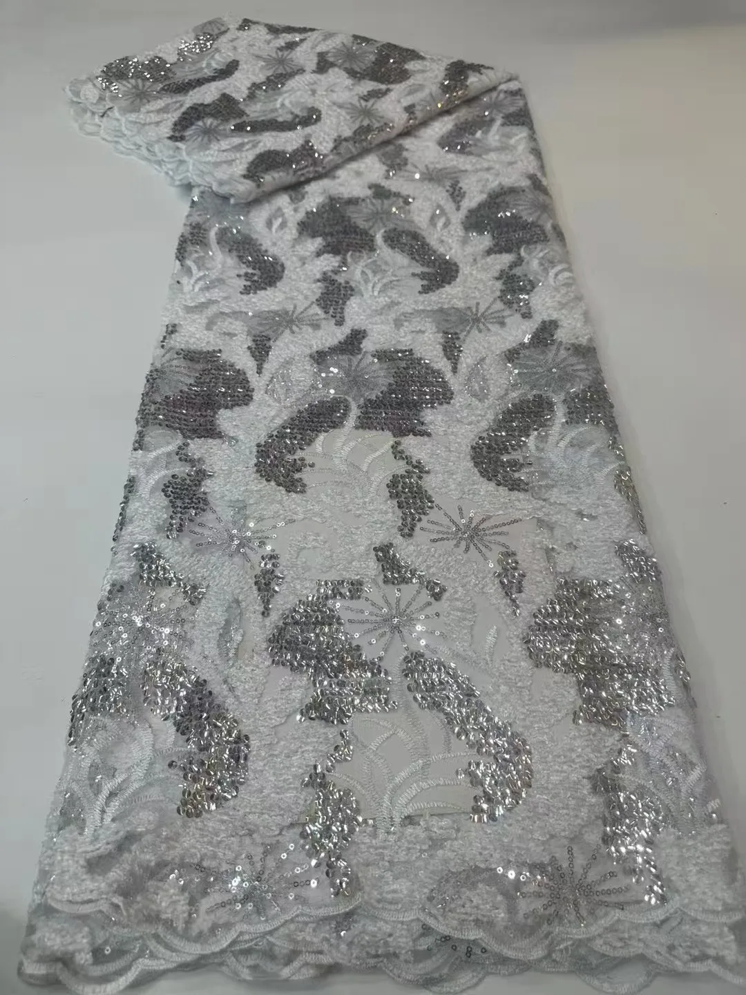 nieuwste kantstof van hoge kwaliteit 2025, Franse Nigeriaanse kantstof, 5 yards, Afrikaans borduurwerk voor trouwjurk