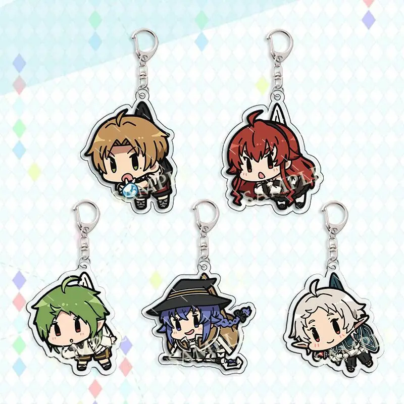 Japanese Anime Mushoku Tensei:jobless Reincarnation Character Roxy Eris Acrylic Keychain Bag Keyring Decoration Accessories Toys