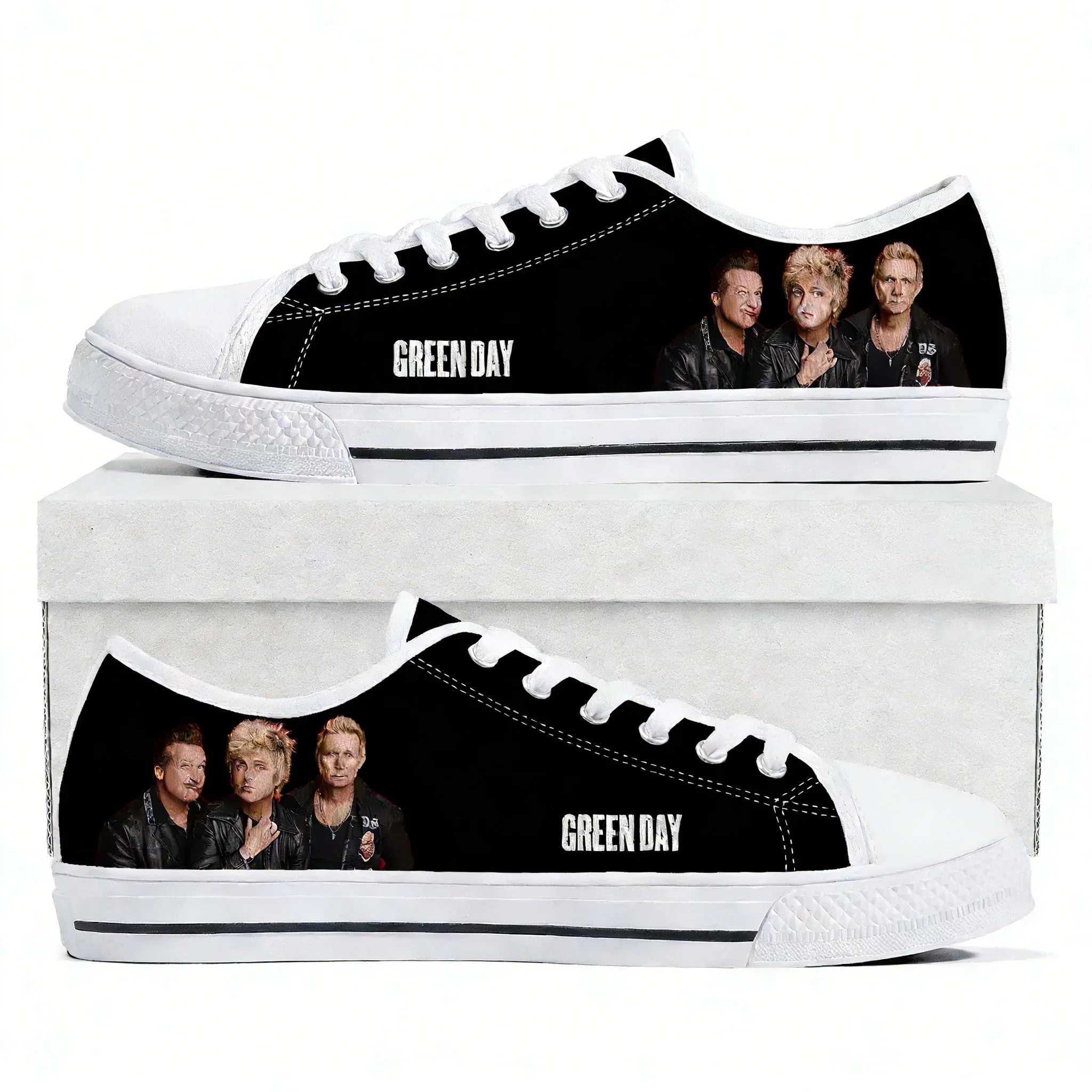 

Кроссовки Green Day Low Top высокого качества для мужчин, женщин и подростков, повседневная обувь из канваса, модные узоры, обувь на заказ