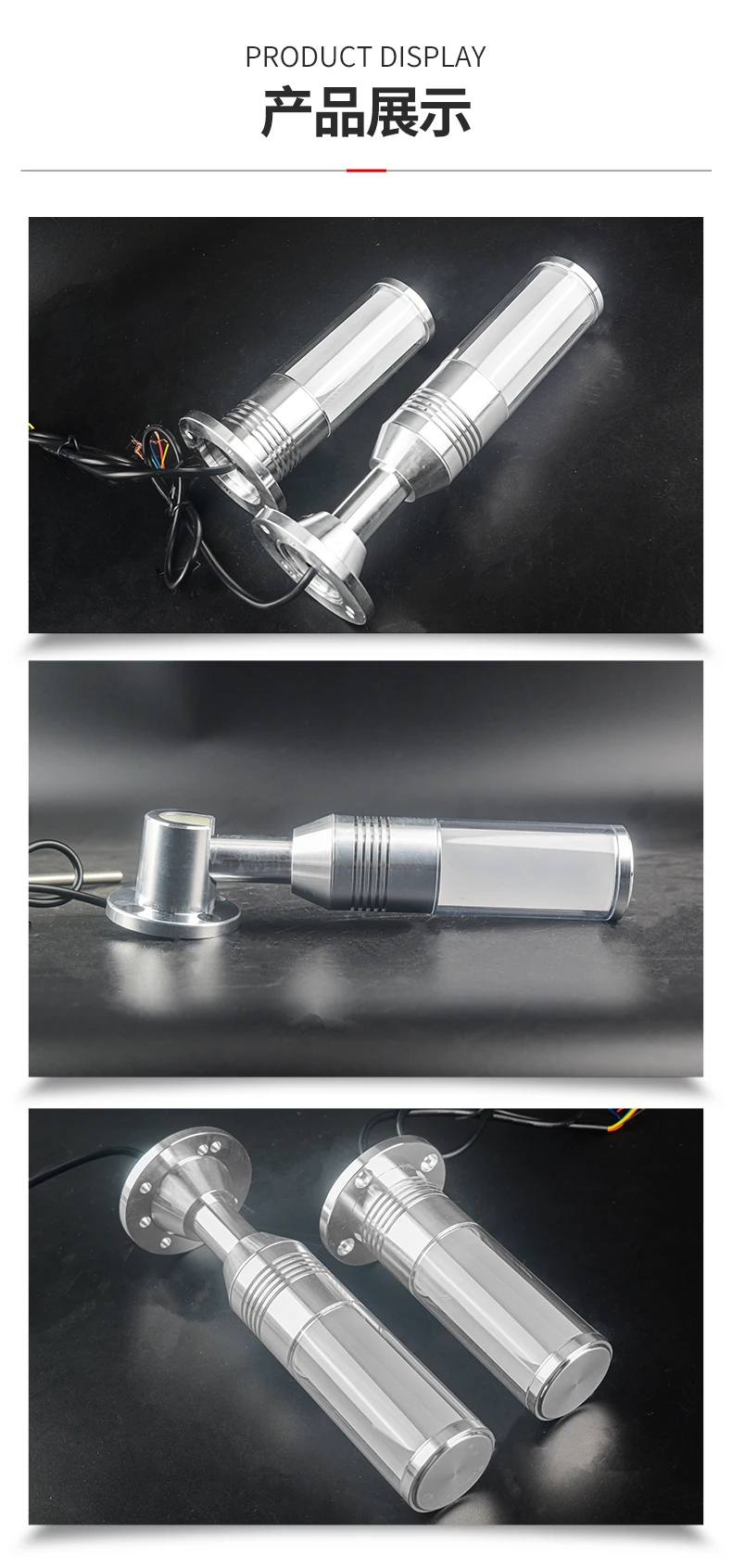 Tricolor In 1 Layer Led Signal Tower Light Aluminum Alarm 24V LED Cylindrical Warning Machine Light For Industrial Machines