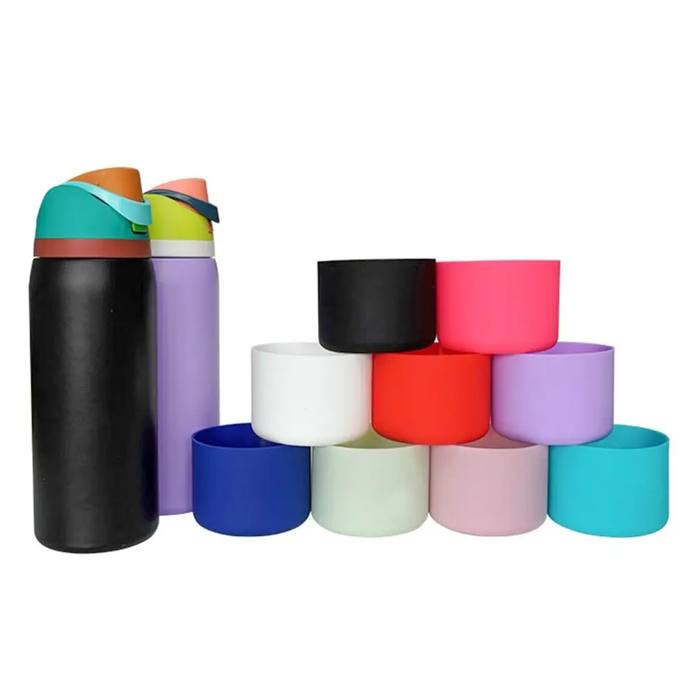 1 قطعة دائم المضادة للانزلاق سيليكون التمهيد واقية لينة زجاجة أسفل قاعدة كوب ملون كم ل 24 أوقية 32 أوقية 40 أوقية #3