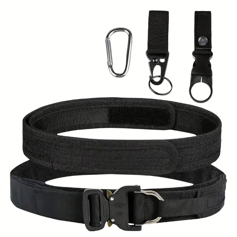 

Heavy-Duty Tactical Belt Double-Layer Thickened Nylon Material, with Quick Release Metal Buckle, Suitable for Outdoor