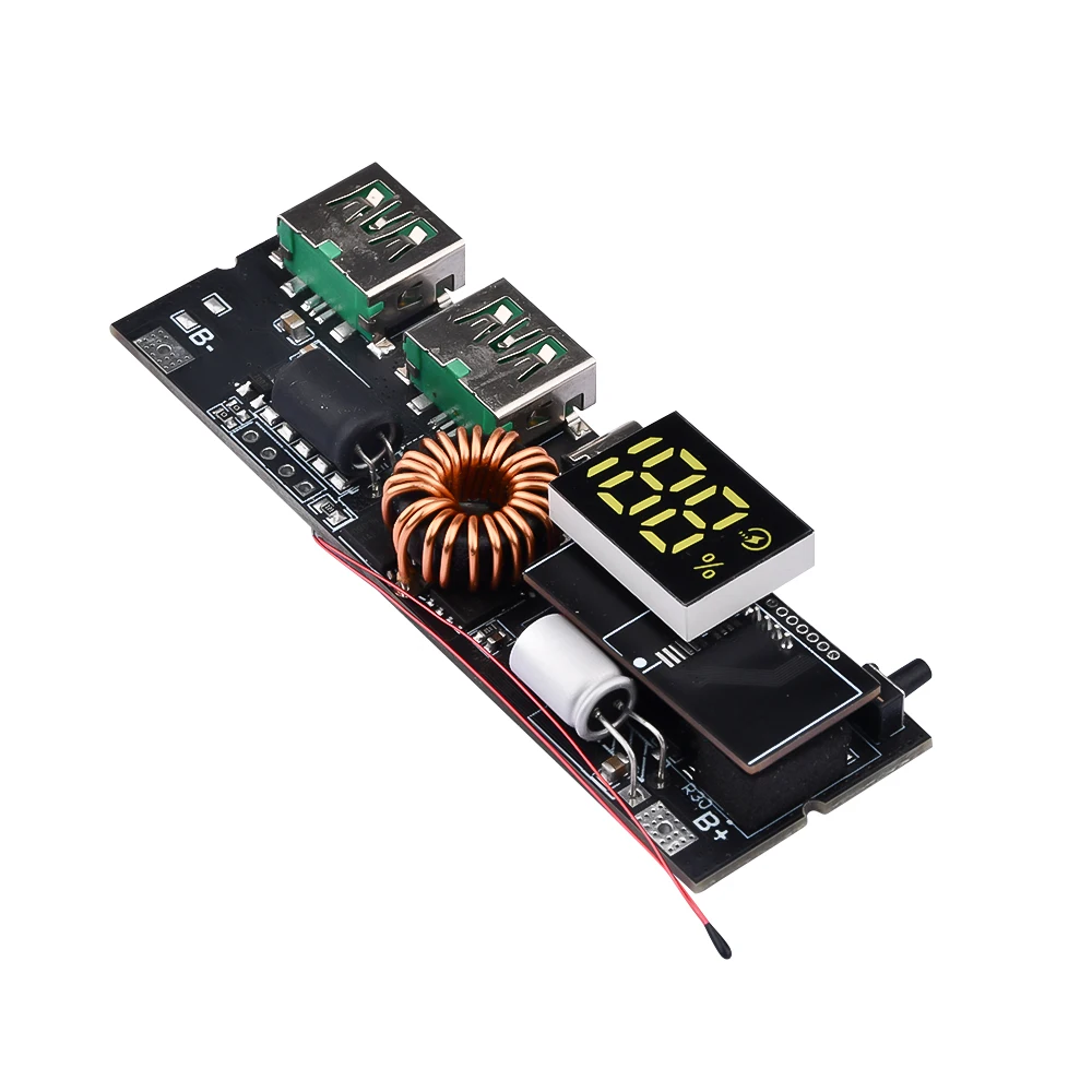 18650 Battery Charger Protection Module Power Bank PCB Module Board Dual USB Fast Charging with BMS Protection