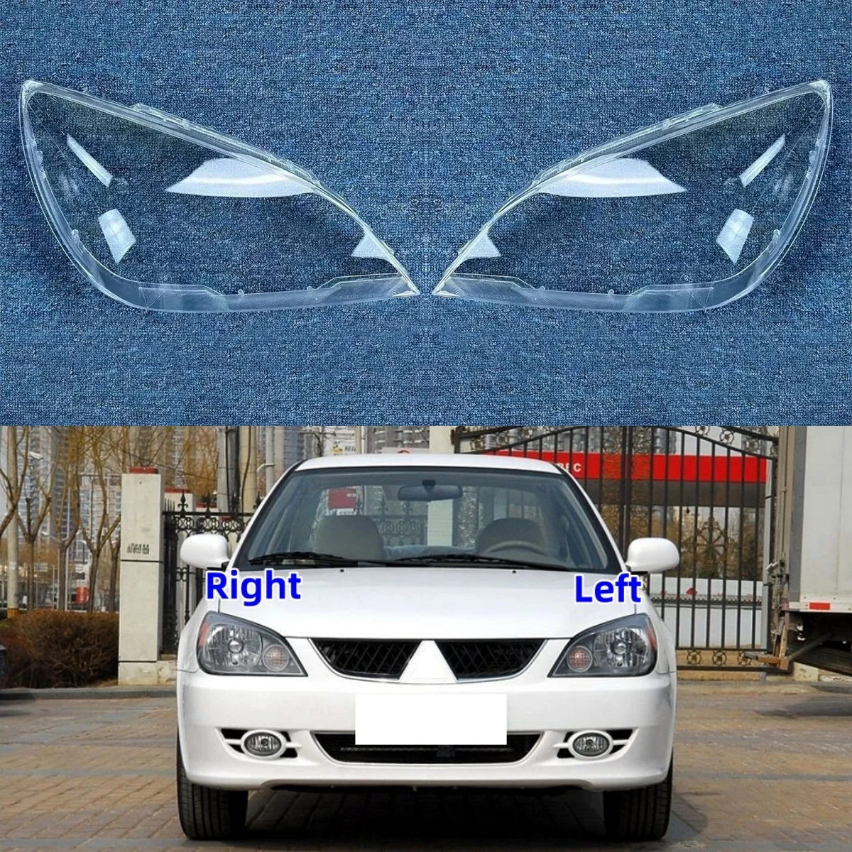 

For Mitsubishi Lancer 2007 2008 2009 2010 2011 Front Headlight Cover Transparent Shade Lampshade Headlamp Shell Lens Plexiglass