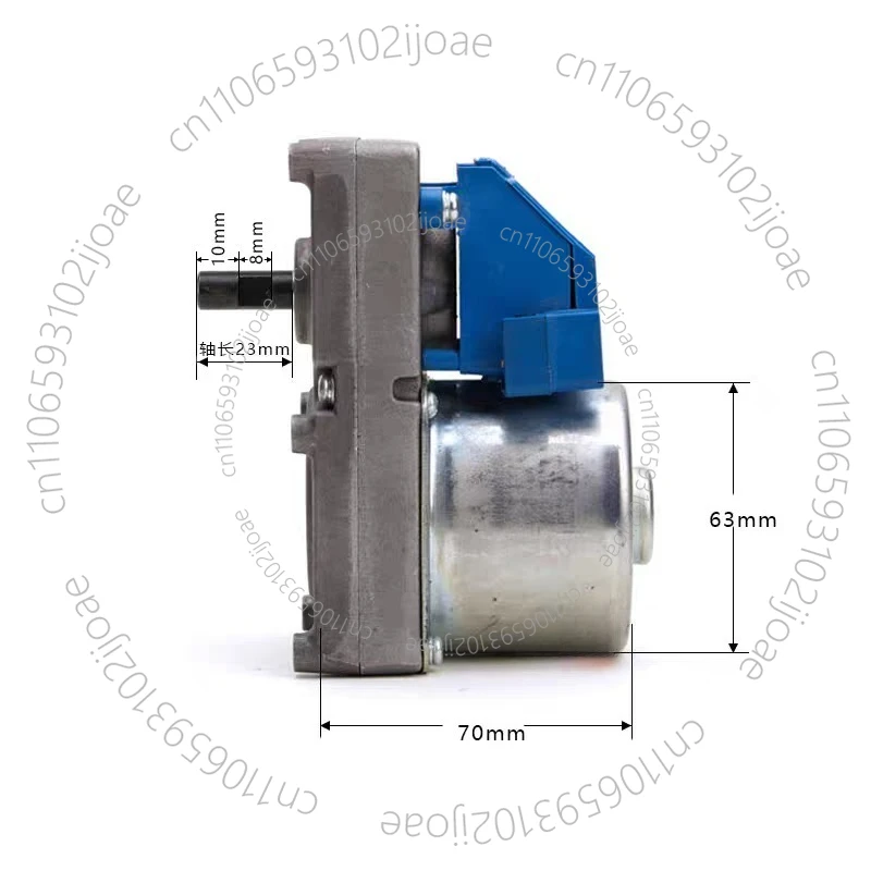 GF-64TYD AC 220V 50Hz Reductor Horno de engranajes Alimentación 2 RPM Motor de CA