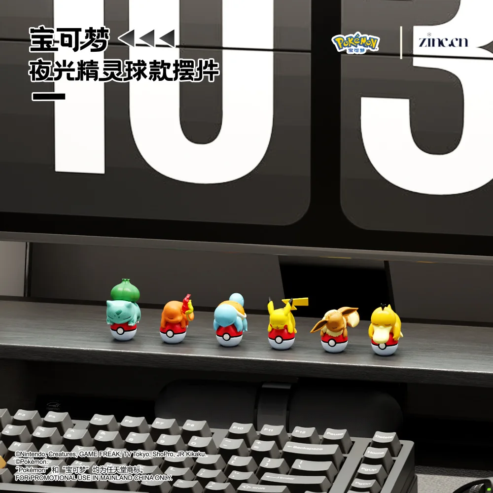 Genuino Pokemon Pikachu Eevee Psydusk Squirtle Charmander Bulbasaur Anime Action Figure Toy Doll Decorazione Auto Regalo Di Natale