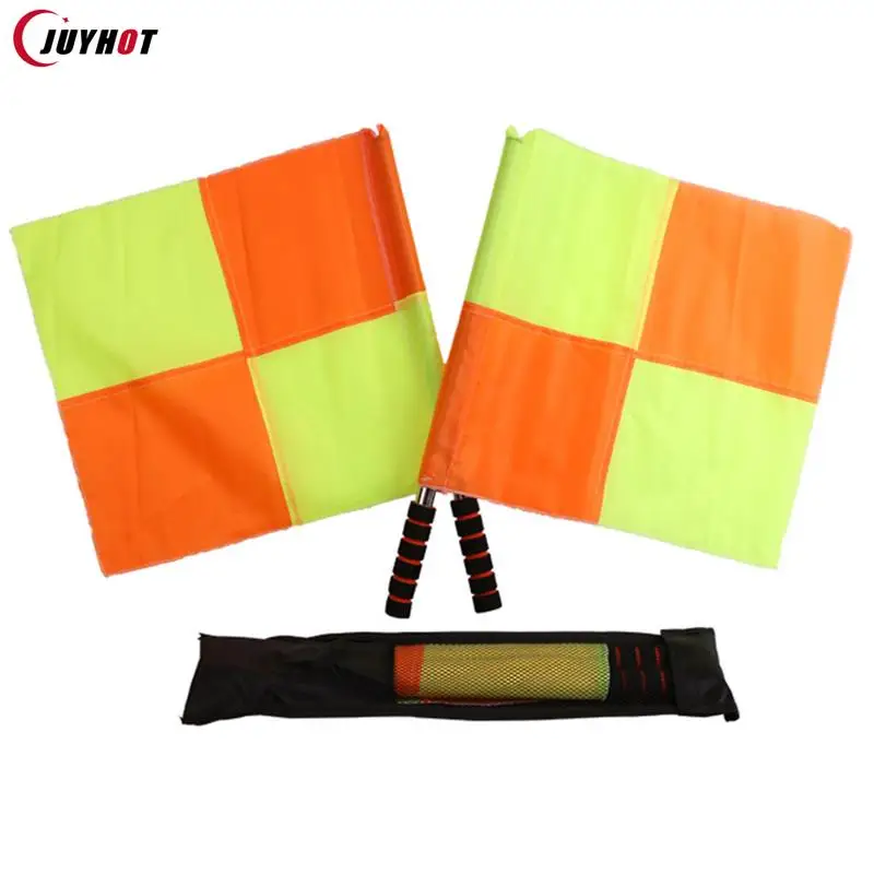 

2pcs/set World Soccer Referee Flag Fair Play Sports Match Football Linesman Europe Flags Referee Equipment