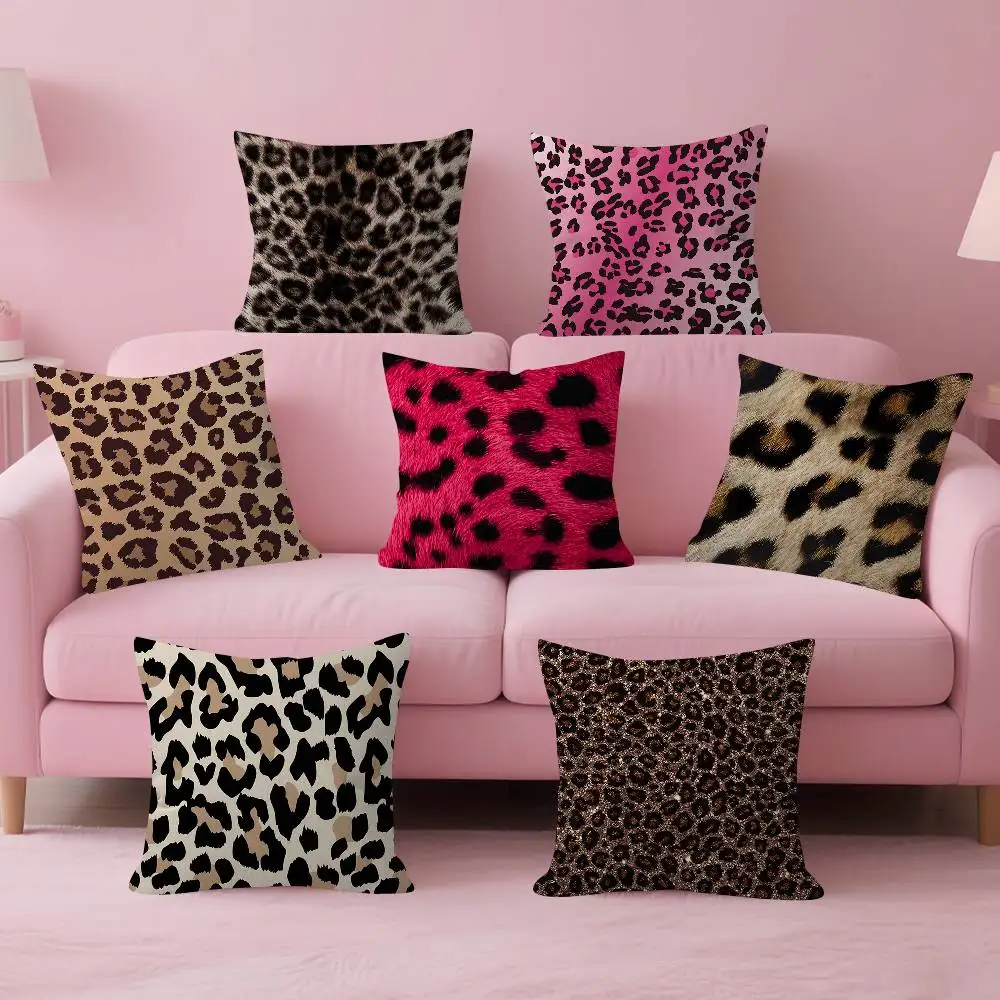 

Luxury Leopard Pillow Cushion Cover Pillowcase Living Room Sofa Home Decor Customized