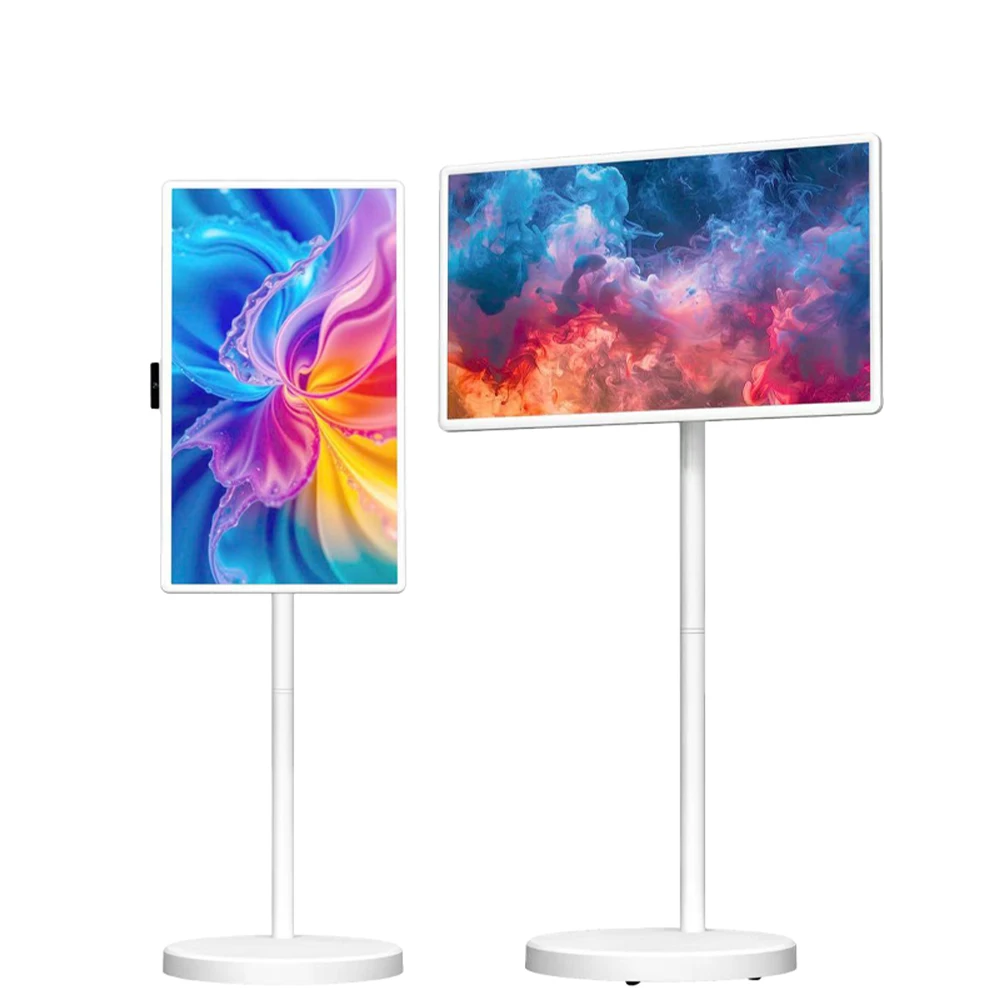 hot products 32 inch 8+128G Android12 smart interact screen built-in battery with usb wifi HDMI moveable stand hd touch Lcd tv