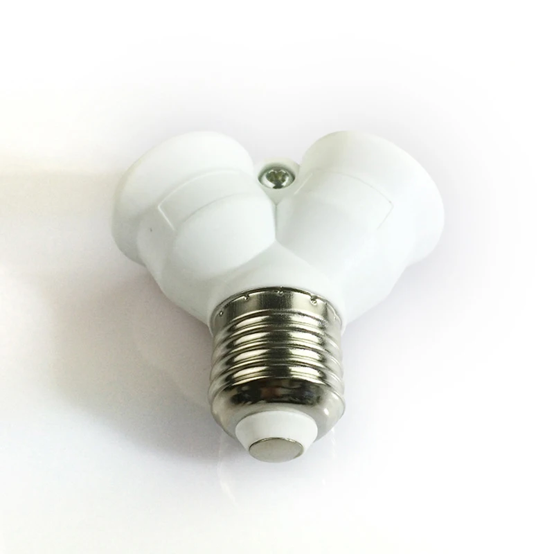 E27 LED Base Light Lamp Bulb Socket E27 To 2-E27 Splitter Adapter Lamp Holder E27 Socket Bulb Holder E27 Lantern Plate Adapter!