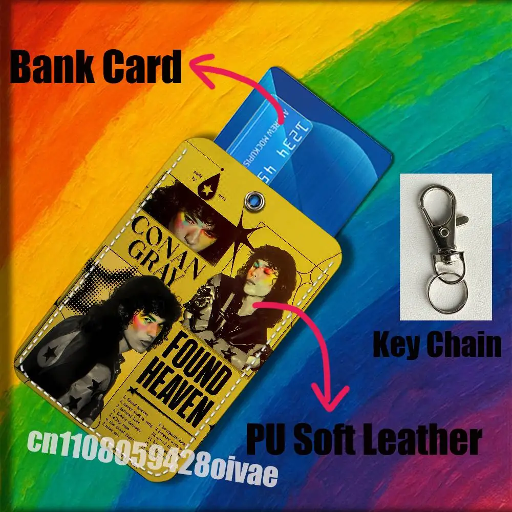 C-Conan Grijze Wishbone Gevonden Hemel Kid Krow Voor ID Clips Credit Bank Tas Bus Maaltijd Kaarthouder Cover Zak decoratie Sleutelhanger