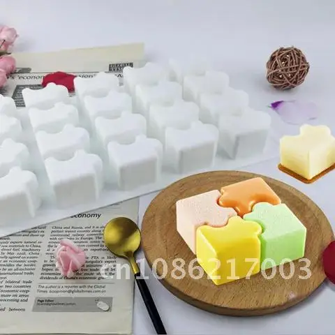 

Molds Silicone Cake Mousse Puzzle DIY Sugar Craft Decorating Tools Jelly Cookies Baking Tray Bakeware 3D Chocolate Mold