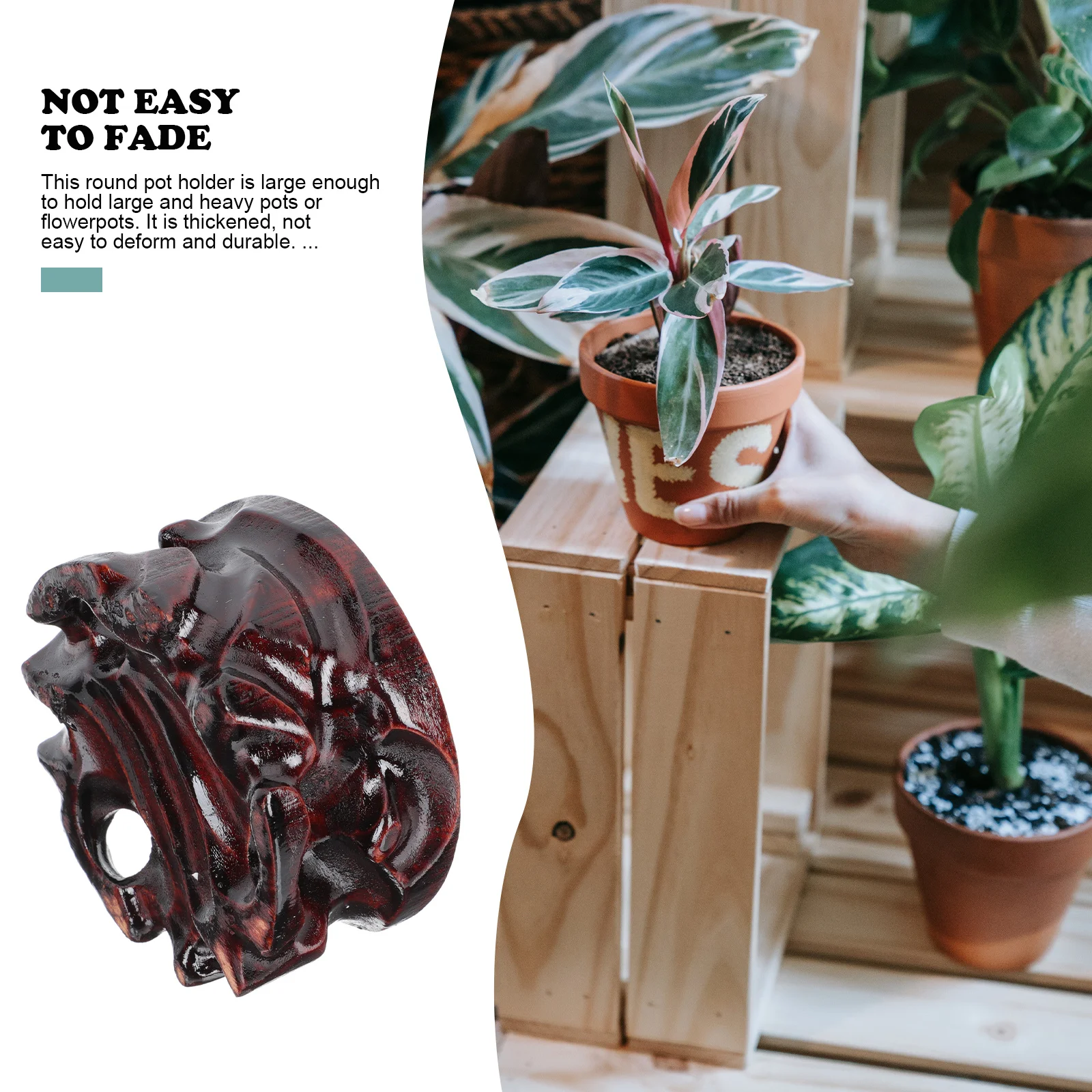 

1Pcs Wood Display Base Delicate Handcrafted Stand for Jade Statue Teapot Flowerpot Decorative Craft Adornment Holder