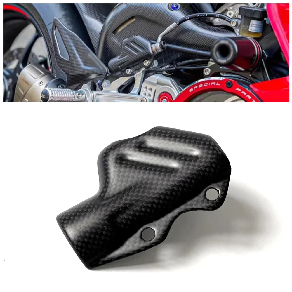 Para ducati panigale v4 v4s v4r/streetfighter v2 v4 v4s 2018-2025 fibra de carbono bomba de freio traseiro capa protetora