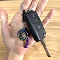 Turbo Keychain With Sound Whistling Zinc Alloy Turbo Sound Keytag Sleeve Bearing Spinning Keychain for Auto Accessories Keyring