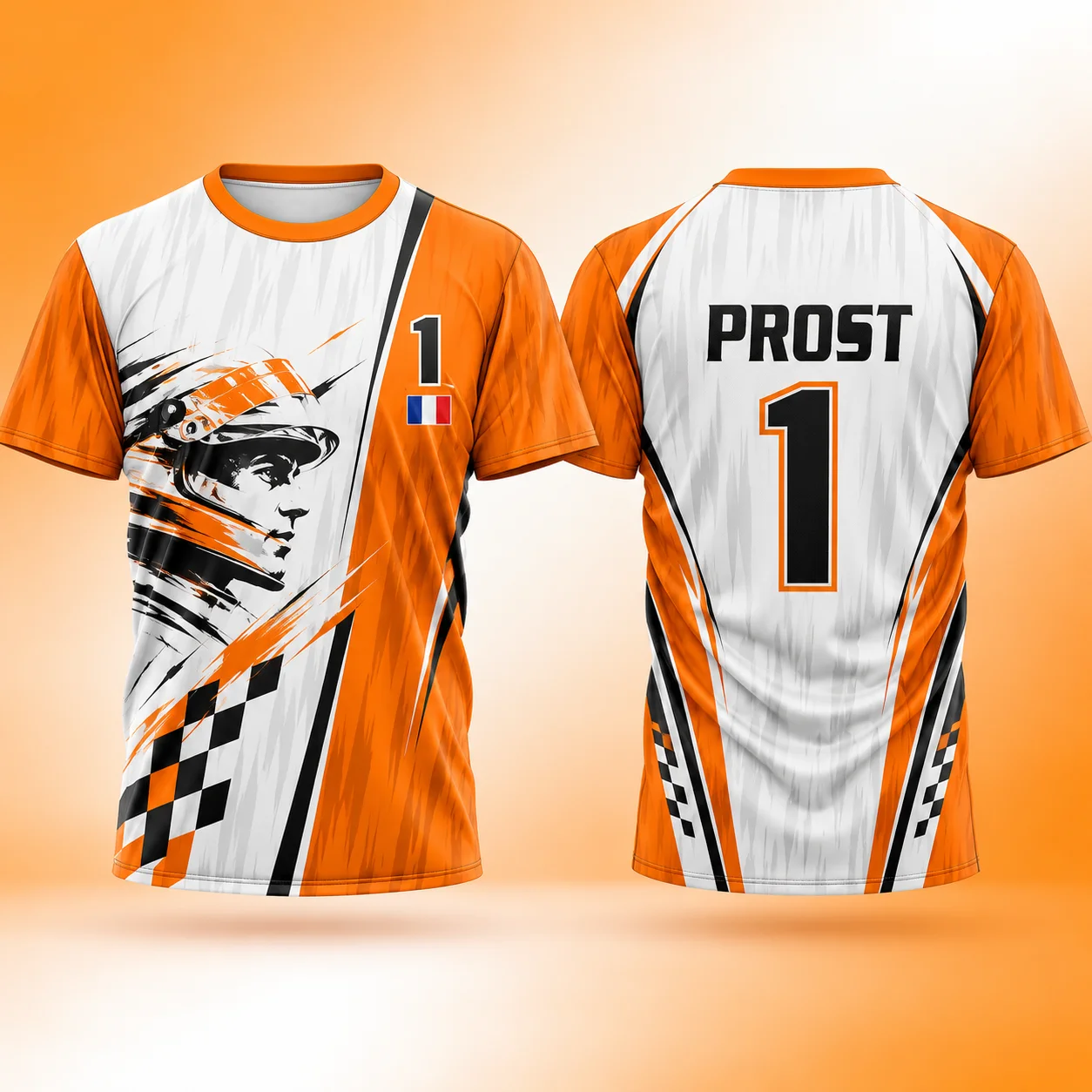Prost 1 Mens F1 Racing Graphic T Shirt Summer Motorsport Fan Apparel Unisex Streetwear Top for Grand Prix Events and Daily Wear