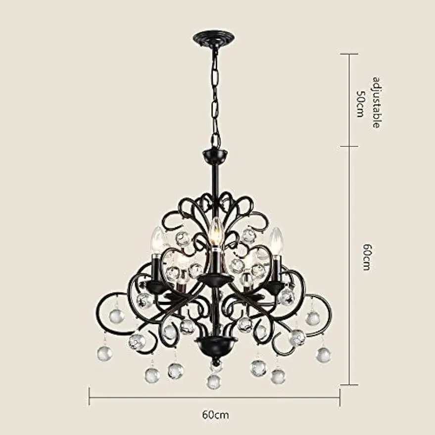 

YECTSKI Chandelier, Universal Island Light Crystal Chandelier Ceiling Lights for Kitchen Dining Room Foyer Living Room