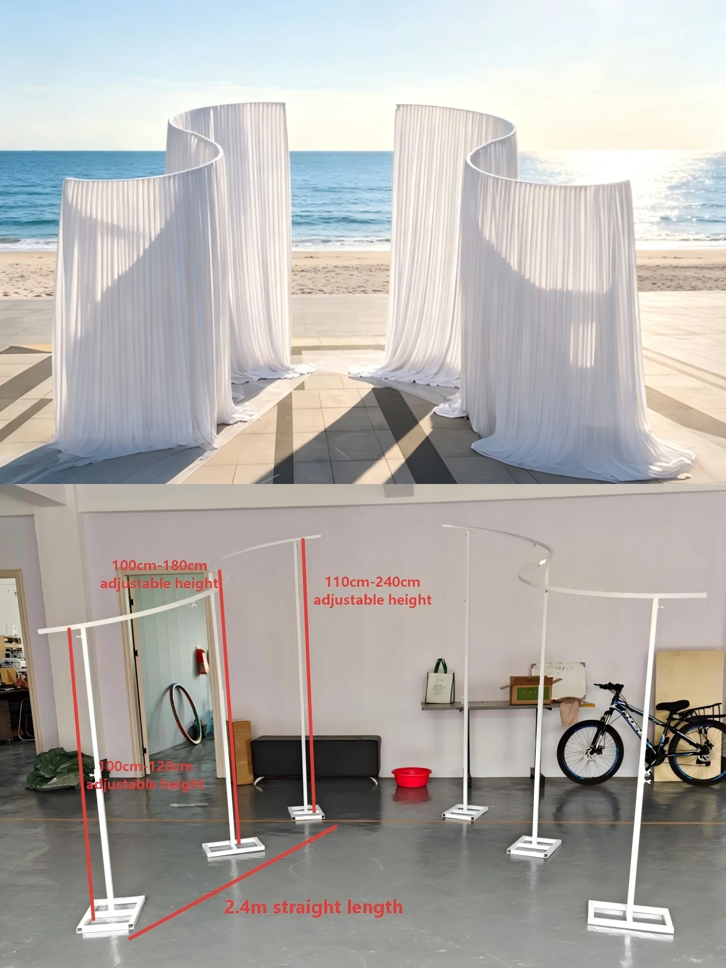 Neuer Bestseller: Outdoor-Hochzeitsbogen mit Drapierung, Luxuriöser Bühnenhintergrund im Waldthema, Party-Dekorationsstück, Verschiedene Stile Verfügbar – Detail 1