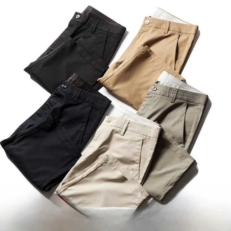 

Bamboo Pulp Fiber Men's Faionable Straight Leg Five-Quarter orts Summer Busin Casual Urban Sle Youth Casual Pants