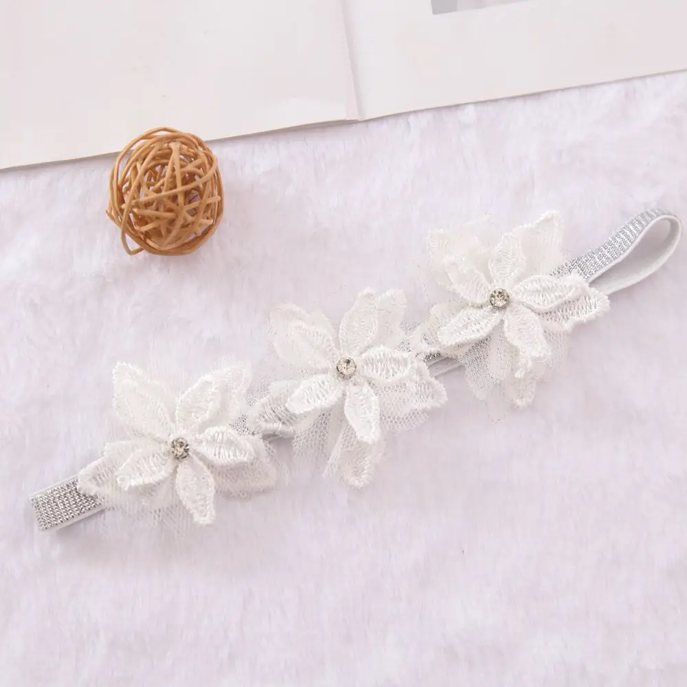 Baby-Stirnband Koreanische Neugeborenen-Blumen-Stirnbänder Baby-Mädchen Haaraccessoires DIY Schmuck Kinder Fotografie-Requisiten – Detail 14