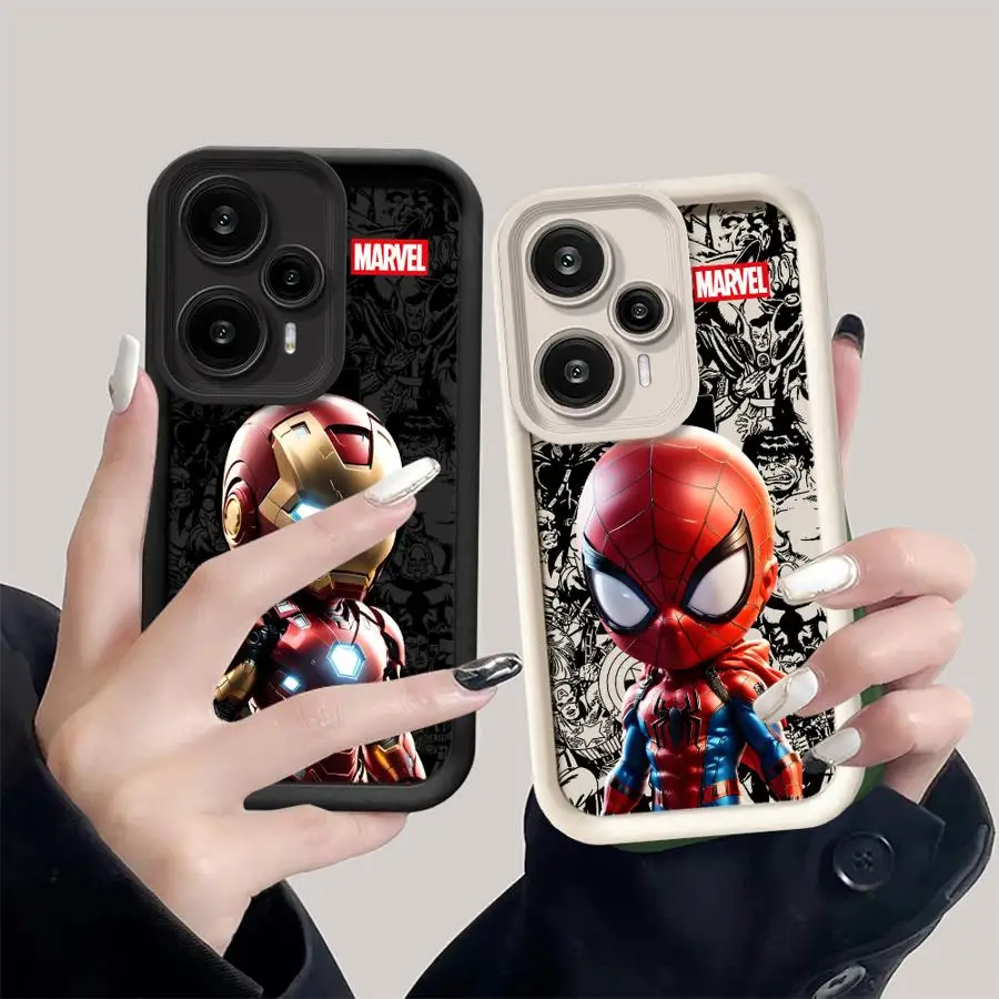 

Cool Marvel Spider Iron Man Soft Shell Phone Case for Xiaomi Poco C50 X3 Pro C51 X3 NFC C61