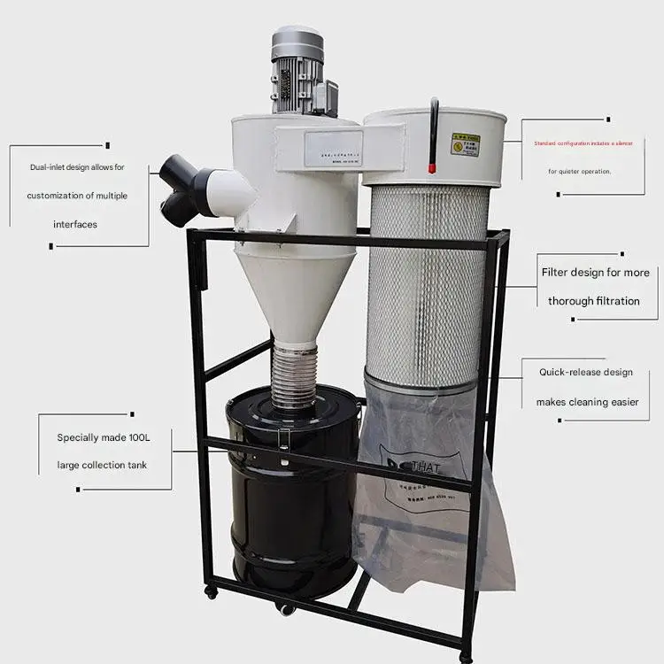 Woodworking Industry Dust Cyclone  Pulse Jet Dust Collector Filter Dust Collector