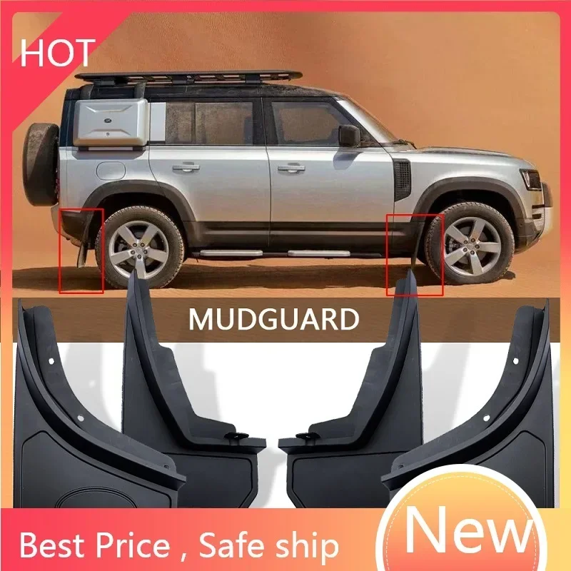 

ABS Black For Land Rover Defender 110 130 2020 Car Mudguard Front Rear Wheel Mud Flaps Mud Guard Car Fender Accessories ggty