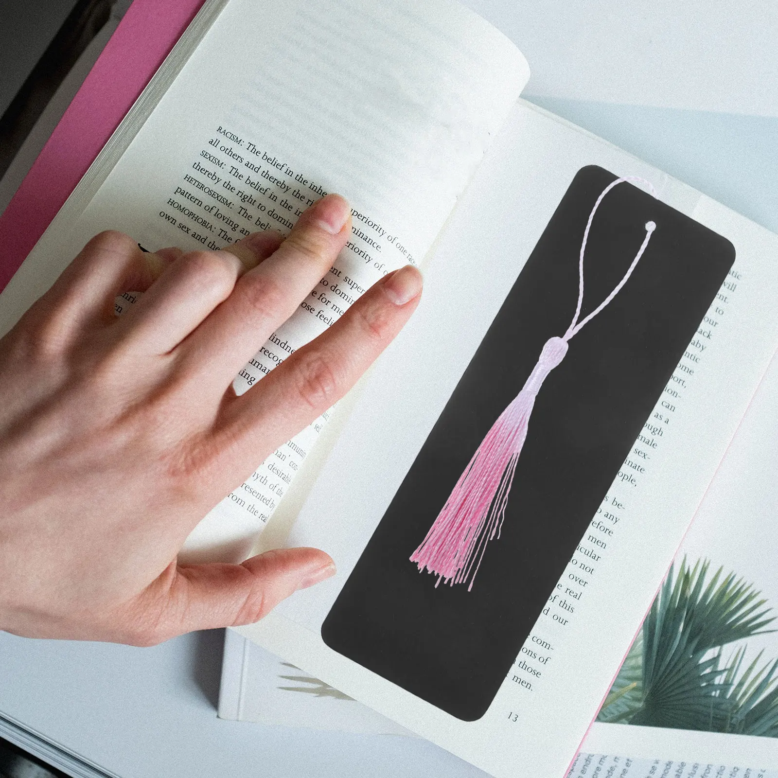 

50Pcs Blank Black Bookmarks Cardstock Tags DIY Teacher Supplies School Craft Bookmarks Present Tags with Holes