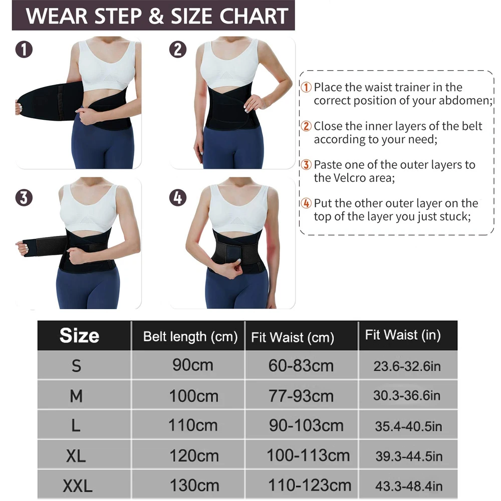 Waist Trainer for Women Breathable Waist Trimmer Belly Band Stomach Shaper for Women Men