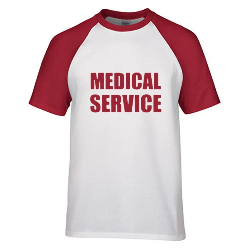 O-Neck T-Shirt Harajuku Casual 100% Cotton Short Sleeve EMT Emergency Ambulance summer brand matching color T-shirt top