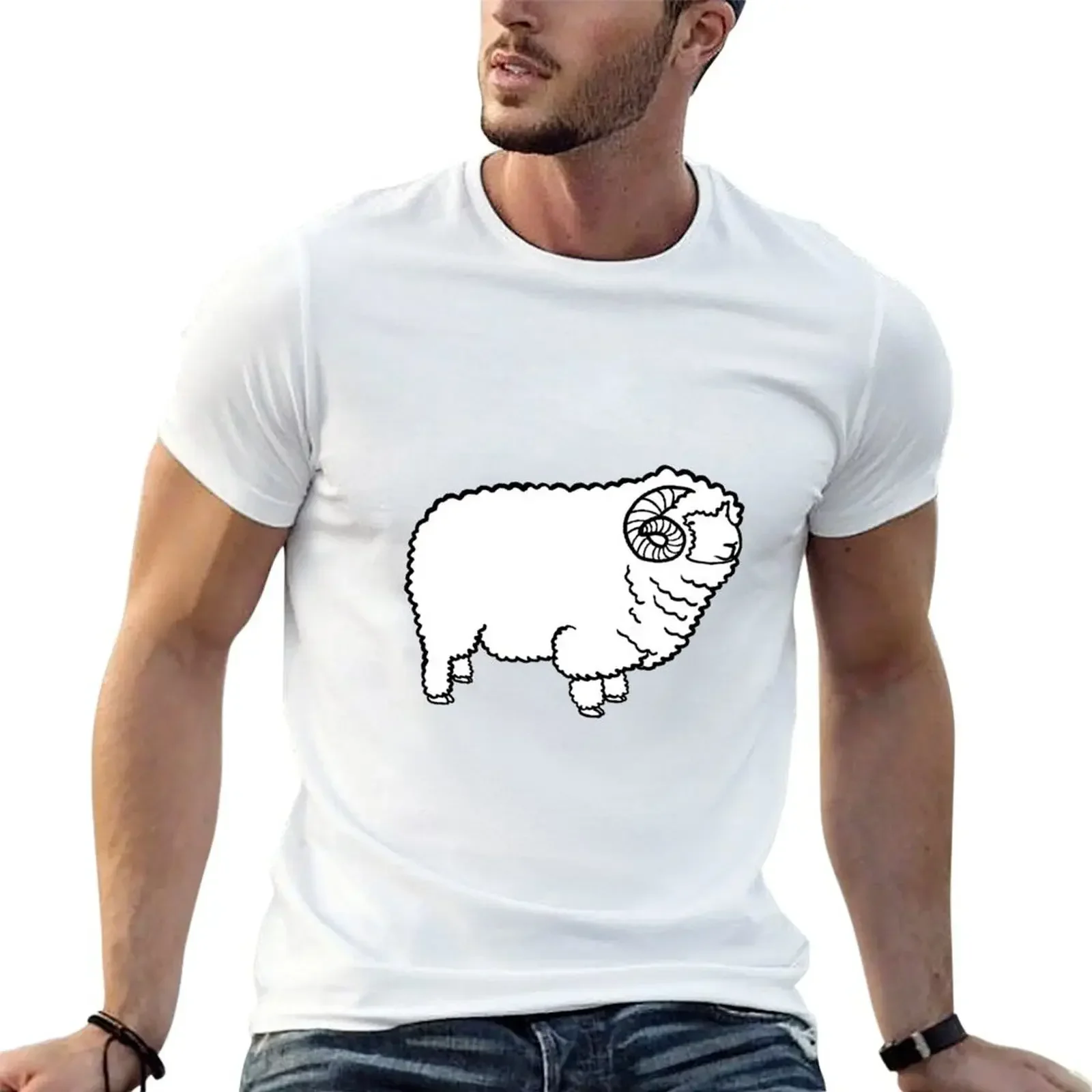 Absolute Unit Sheep T-Shirt animal prinfor boys aesthetic clothes street wear black t shirts for men